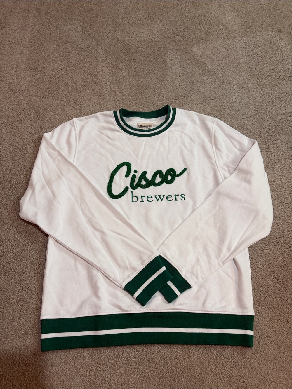 White & Green Cisco Brewers Nantucket Crewneck Sweatshirt
